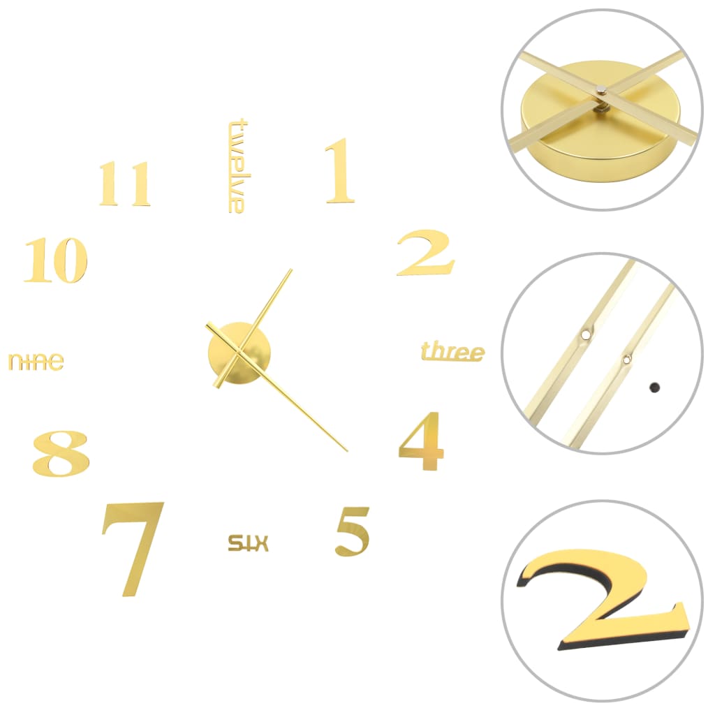Reloj 3D De Pared Con Diseño Moderno 100 Cm Xxl