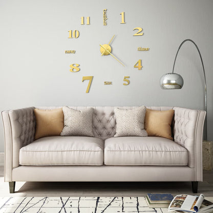 Reloj 3D De Pared Con Diseño Moderno 100 Cm Xxl