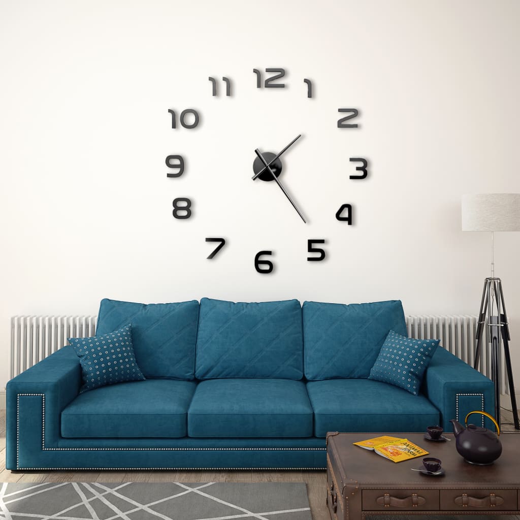 Reloj De Pared 3D Con Diseño Moderno 100 Cm Xxl