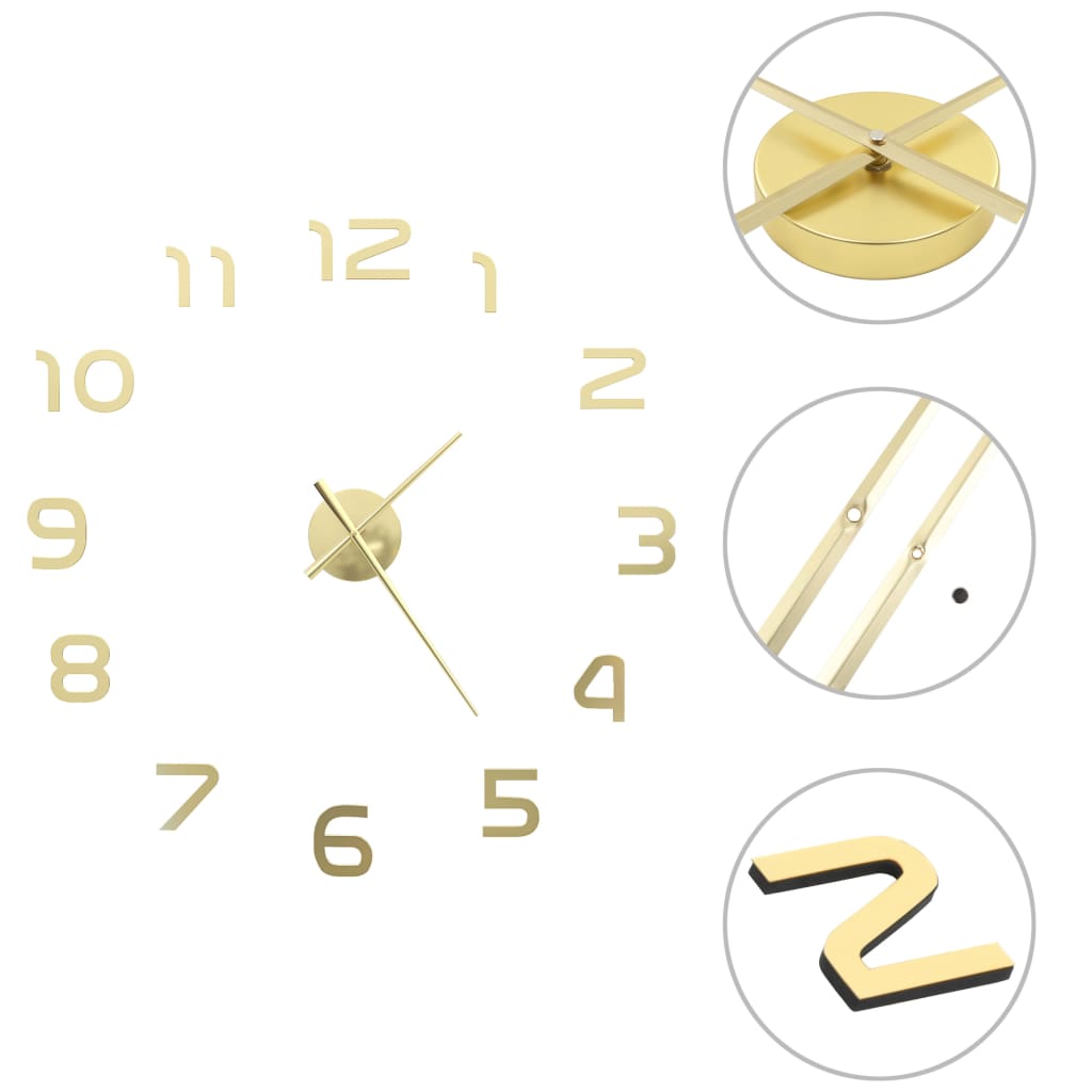 Reloj De Pared 3D Con Diseño Moderno 100 Cm Xxl