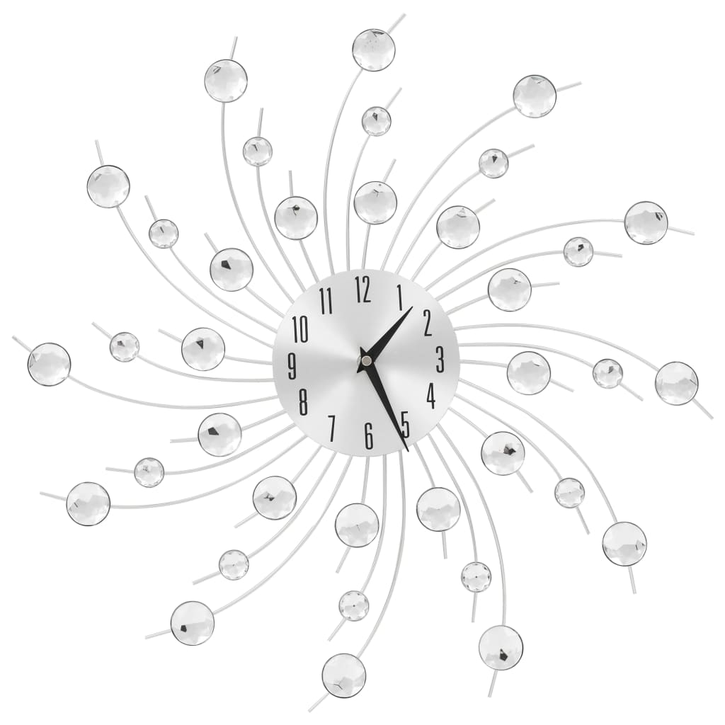 Reloj De Pared Con Movimiento De Cuarzo 50 Cm Plateado