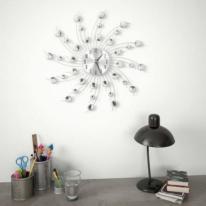 Reloj De Pared Con Movimiento De Cuarzo 50 Cm Plateado