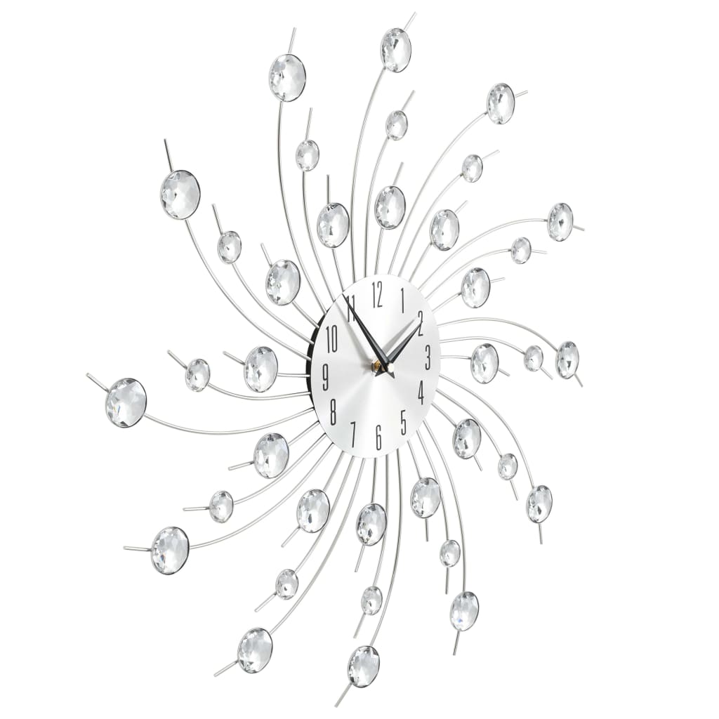 Reloj De Pared Con Movimiento De Cuarzo 50 Cm Plateado