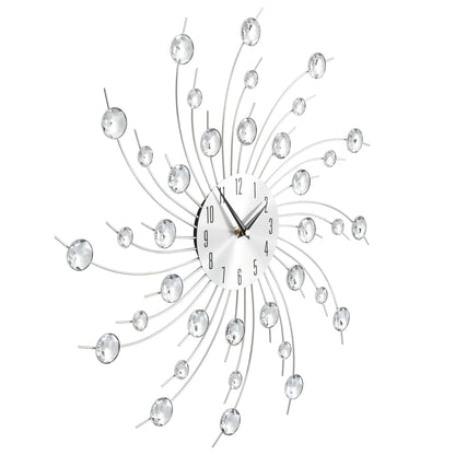 Reloj De Pared Con Movimiento De Cuarzo 50 Cm Plateado