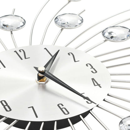 Reloj De Pared Con Movimiento De Cuarzo 50 Cm Plateado
