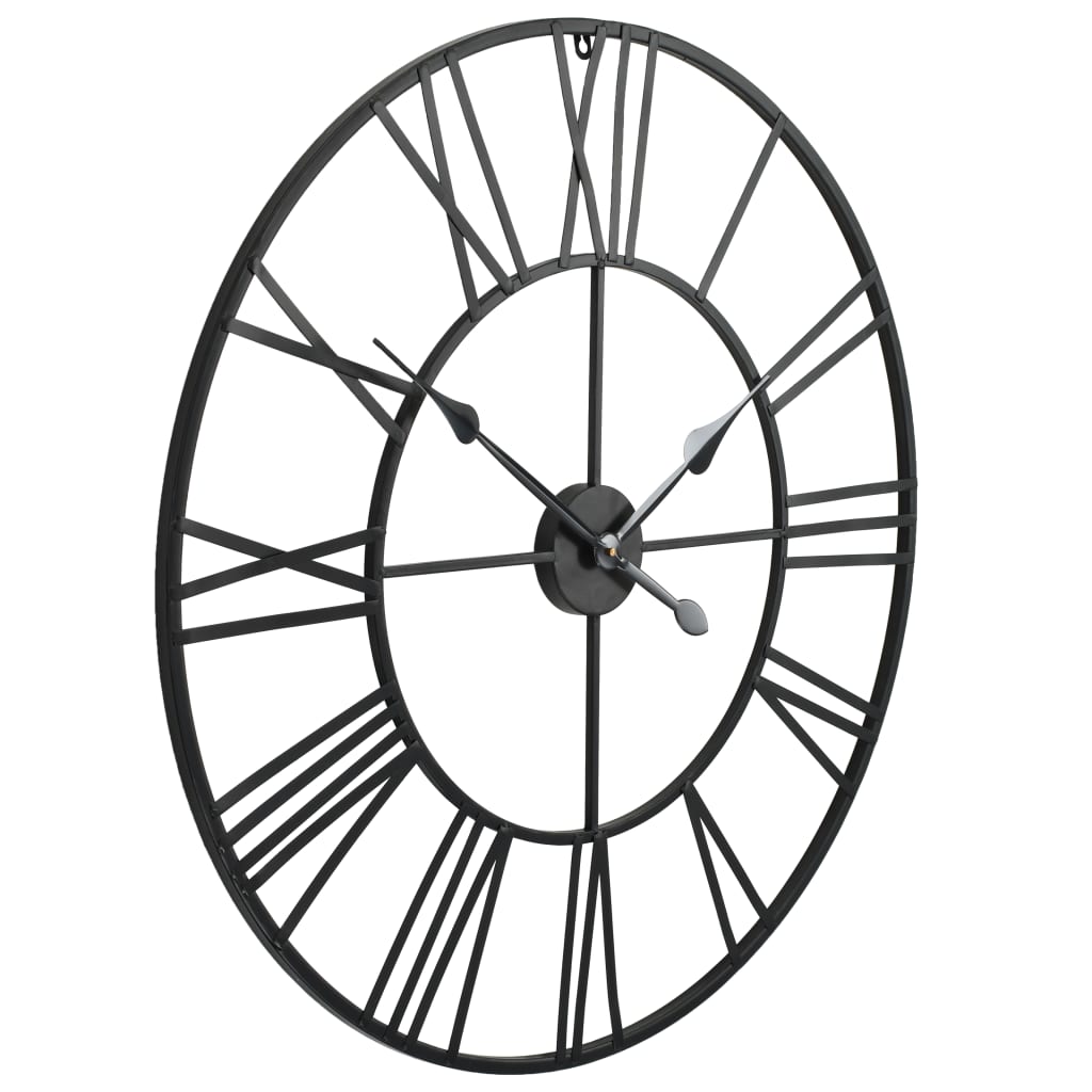 Reloj De Pared Vintage Movimiento Cuarzo Metal 80 Cm Xxl