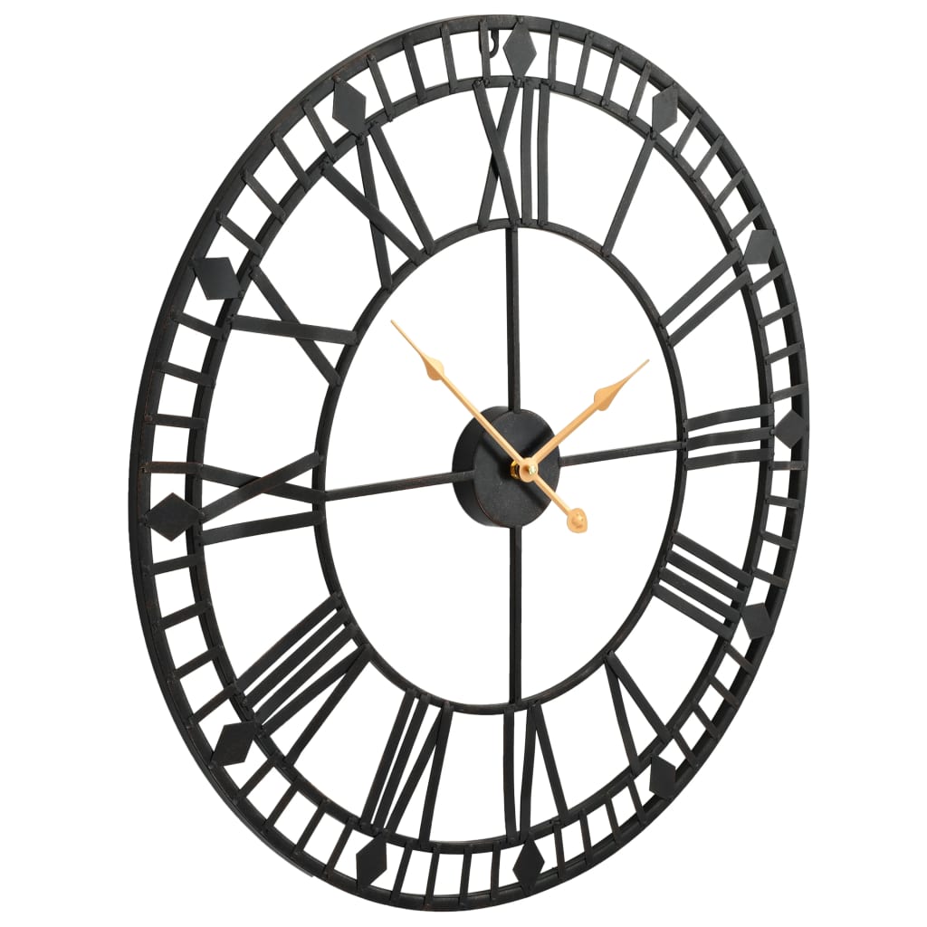 Reloj De Pared Vintage Movimiento Cuarzo Metal 60 Cm Xxl