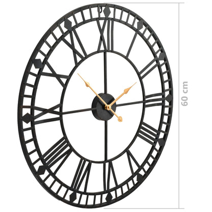 Reloj De Pared Vintage Movimiento Cuarzo Metal 60 Cm Xxl