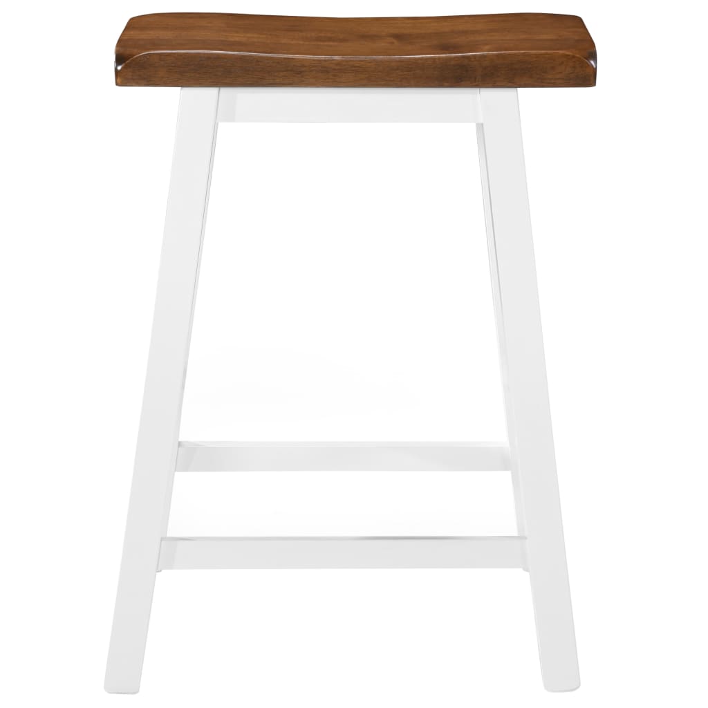 Taburetes De Cocina 2 Unidades Madera Maciza