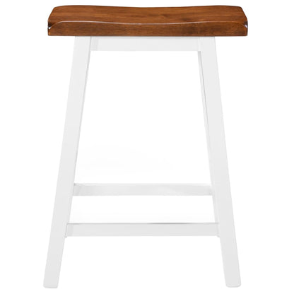 Taburetes De Cocina 2 Unidades Madera Maciza
