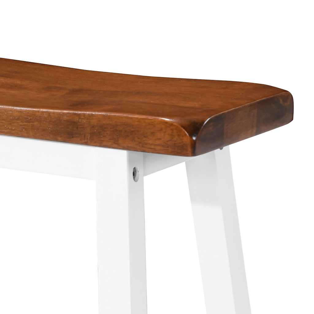 Taburetes De Cocina 2 Unidades Madera Maciza