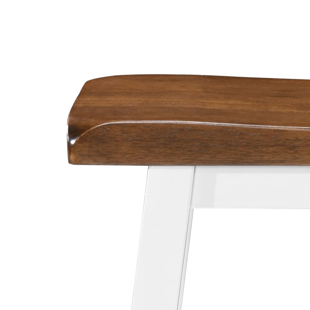 Taburetes De Cocina 2 Unidades Madera Maciza