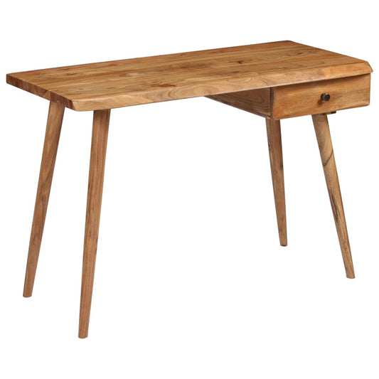 Escritorio De Madera Maciza De Acacia 110X50X76 Cm