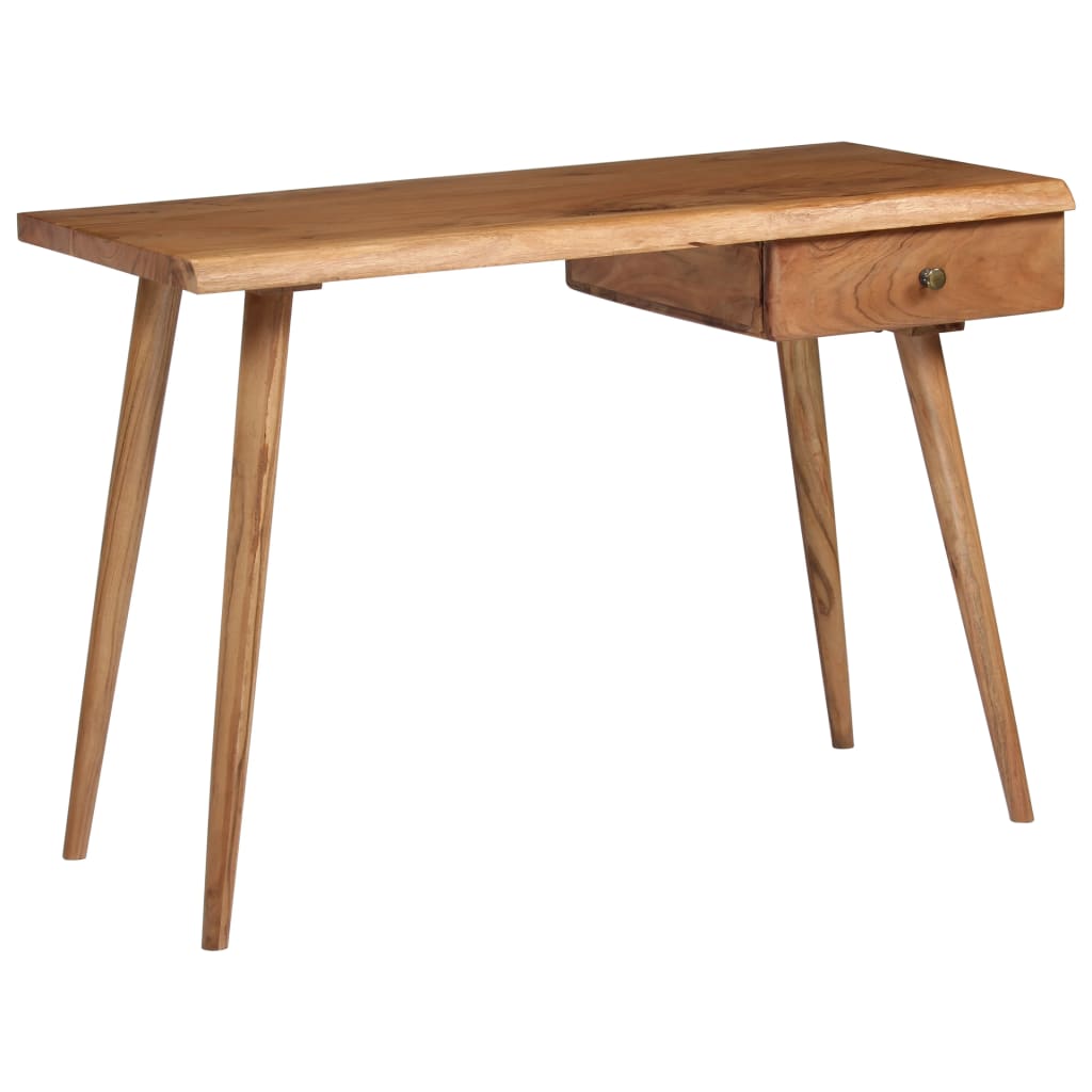 Escritorio De Madera Maciza De Acacia 110X50X76 Cm