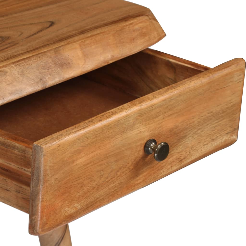 Escritorio De Madera Maciza De Acacia 110X50X76 Cm