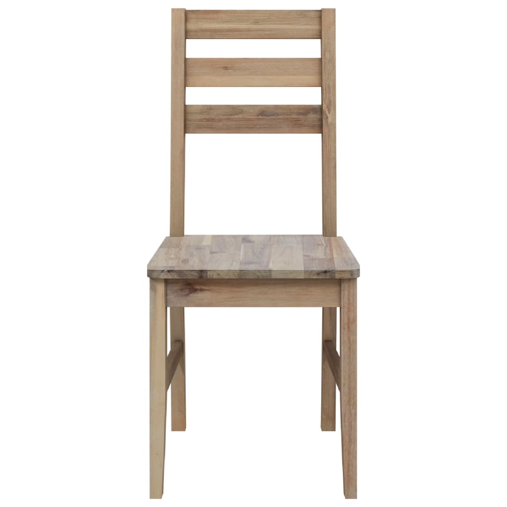 Sillas De Comedor 4 Unidades Madera Maciza De Acacia