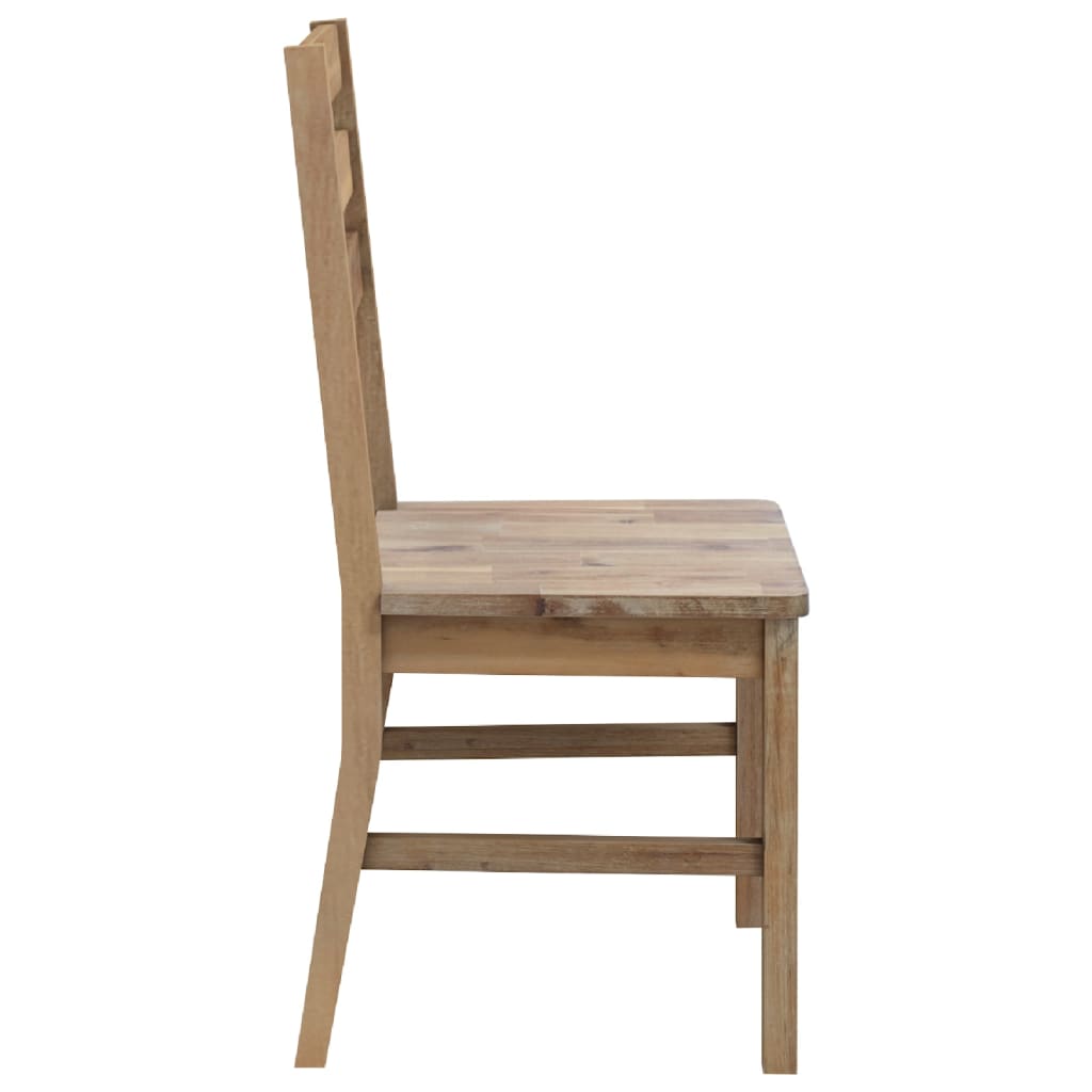 Sillas De Comedor 4 Unidades Madera Maciza De Acacia