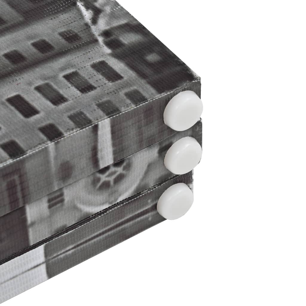 Biombo Divisor Plegable Nueva York Blanco Y Negro