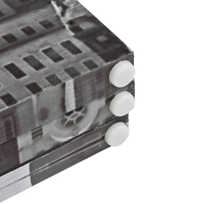Biombo Divisor Plegable Nueva York Blanco Y Negro