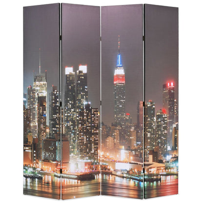 Biombo Divisor Plegable Nueva York De Noche