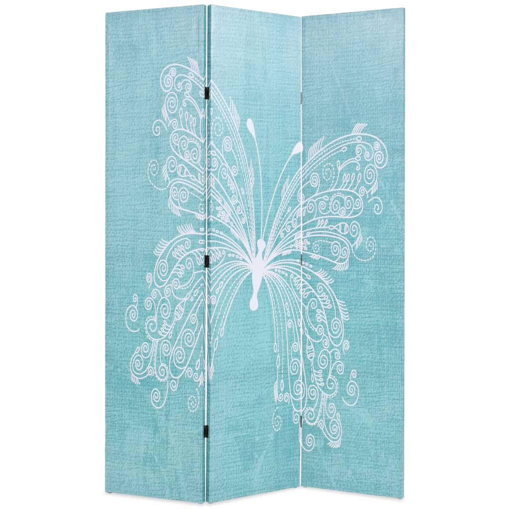 Biombo Divisor Plegable Mariposa Azul
