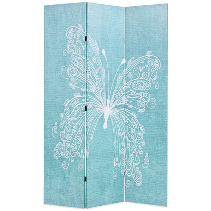 Biombo Divisor Plegable Mariposa Azul
