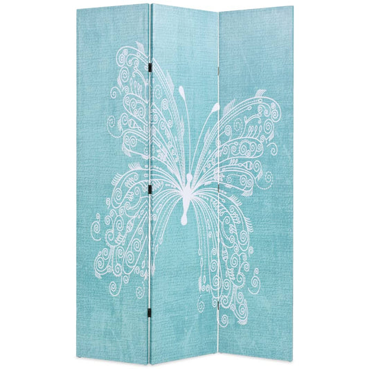 Biombo Divisor Plegable Mariposa Azul