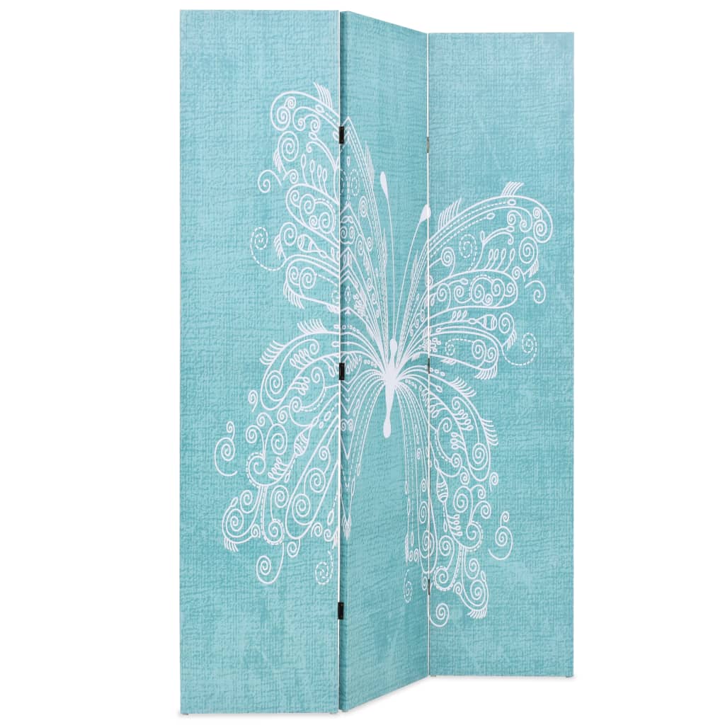 Biombo Divisor Plegable Mariposa Azul