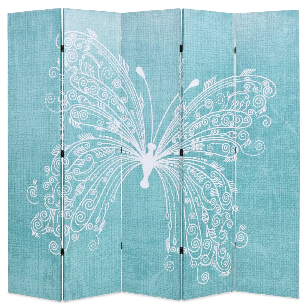 Biombo Divisor Plegable Mariposa Azul
