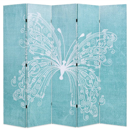 Biombo Divisor Plegable Mariposa Azul