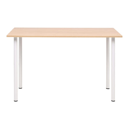 Mesa De Comedor 120X60X73 Cm Color Roble Y Blanco
