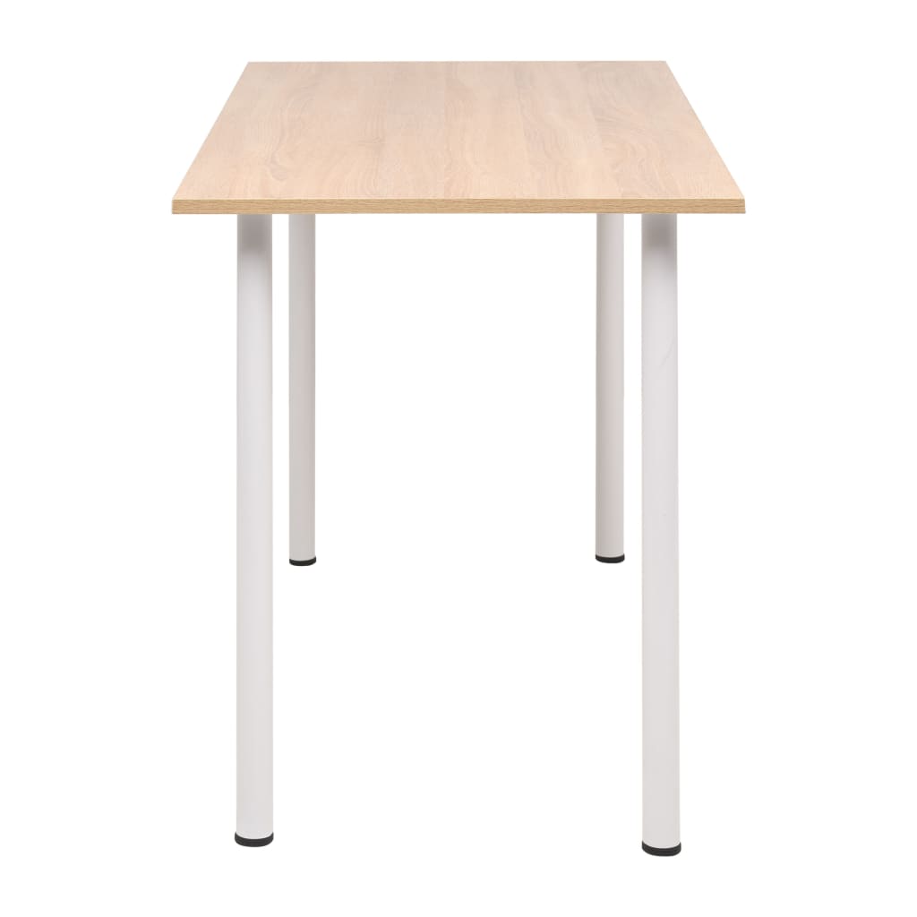 Mesa De Comedor 120X60X73 Cm Color Roble Y Blanco
