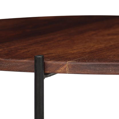 Set De Mesas De Centro 2 Uds Madera Maciza De Acacia 60X35 Cm