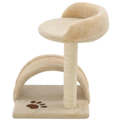 Rascador Para Gatos Con Poste De Sisal Y Marrón