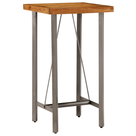 Mesa Alta De Bar Teca Maciza Reciclada