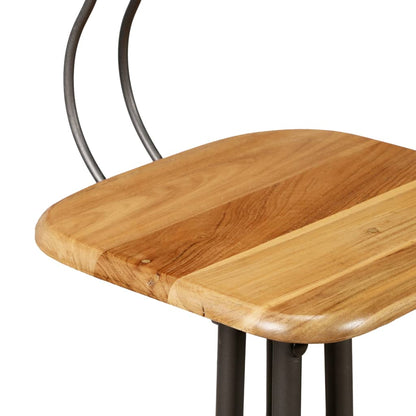 Taburetes De Cocina 2 Unidades Madera Maciza De Teca Reciclada