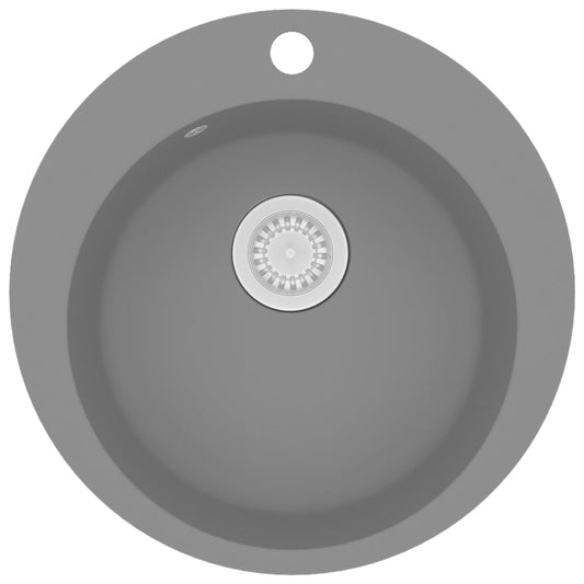 Fregadero De Cocina De Granito Con Un Seno Redondo