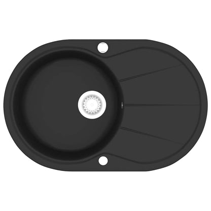 Fregadero De Cocina De Granito De Un Seno Ovalado