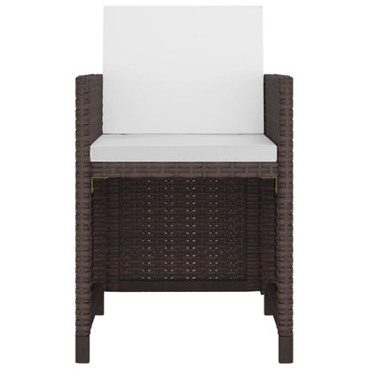 Set De Comedor Jardín 5 Pzas Y Cojines Ratán Sintético