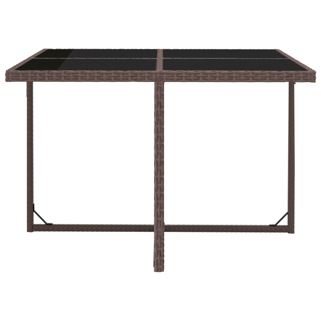 Set De Comedor Jardín 5 Pzas Y Cojines Ratán Sintético
