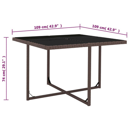 Set De Comedor Jardín 5 Pzas Y Cojines Ratán Sintético