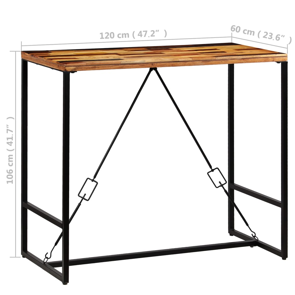 Mesa De Bar De Madera Maciza Reciclada
