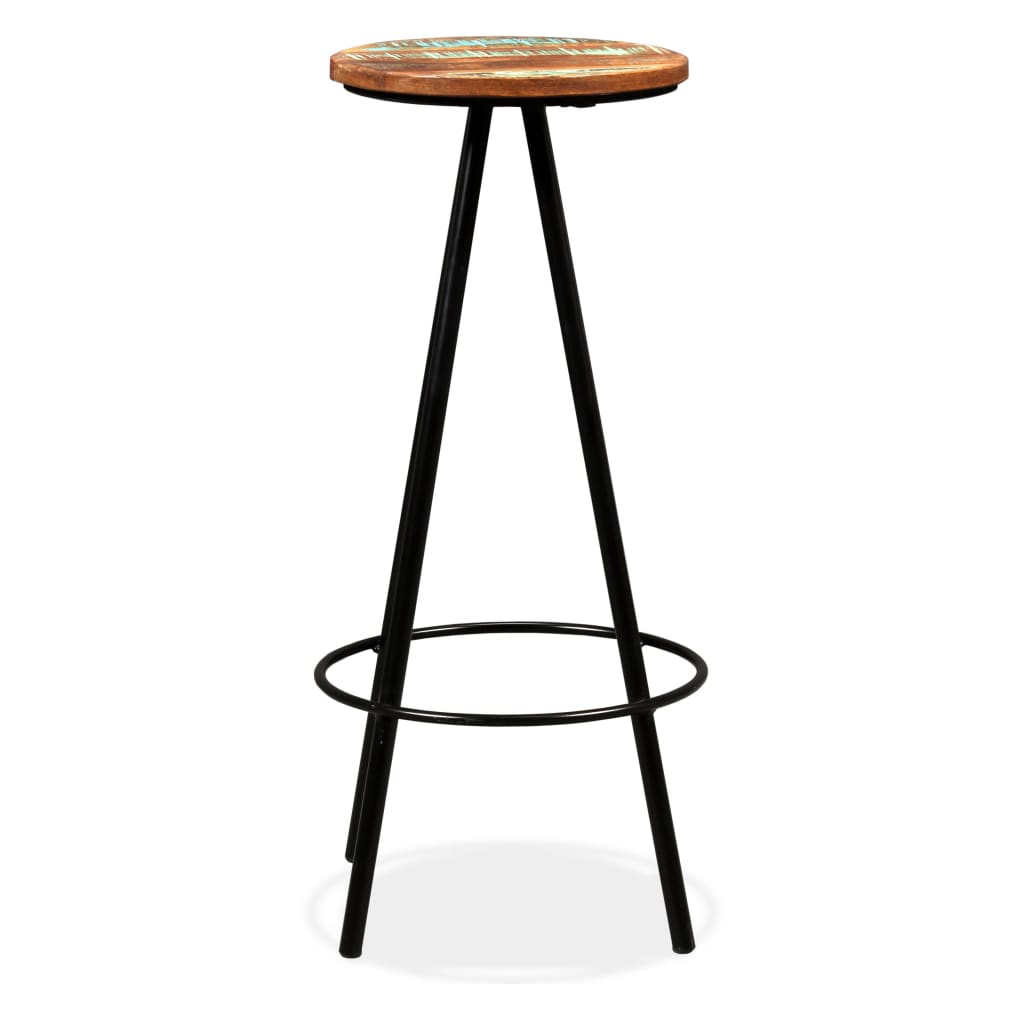 Set De Muebles De Bar 3 Piezas Acacia Y Madera Reciclada