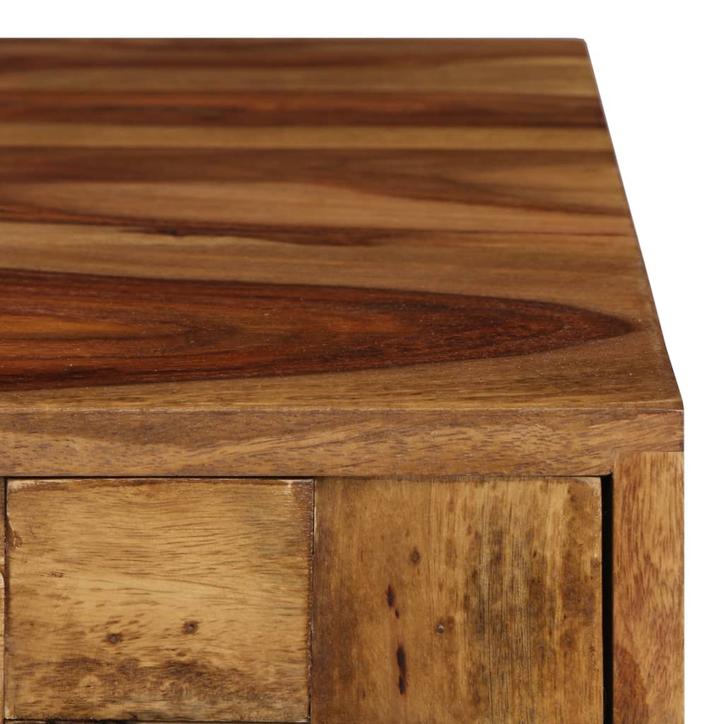Mesa De Centro Madera Maciza Acacia Acabado Miel 110X50X37 Cm