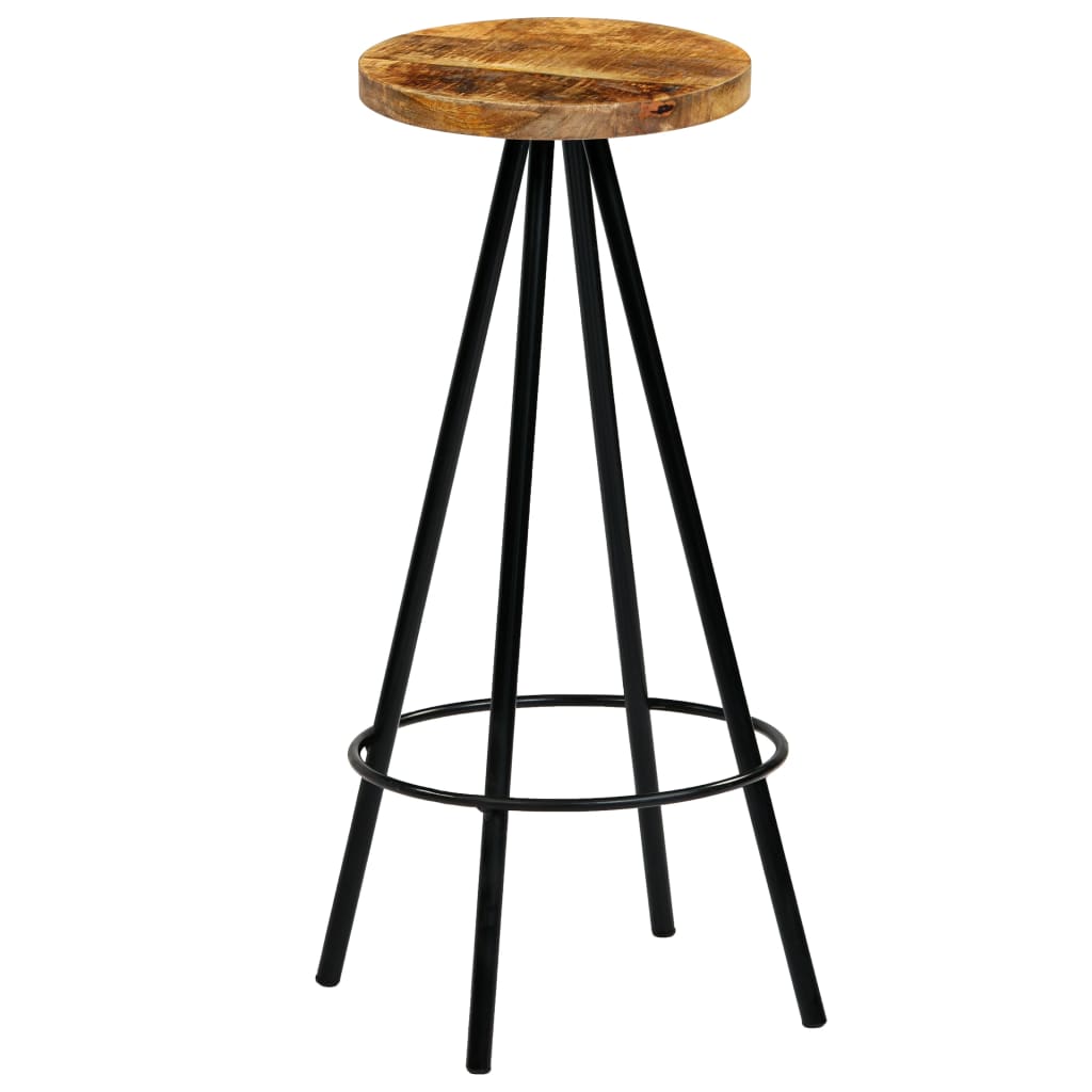 Taburetes De Barra De Cocina 4 Unidades Madera Maciza De Mango