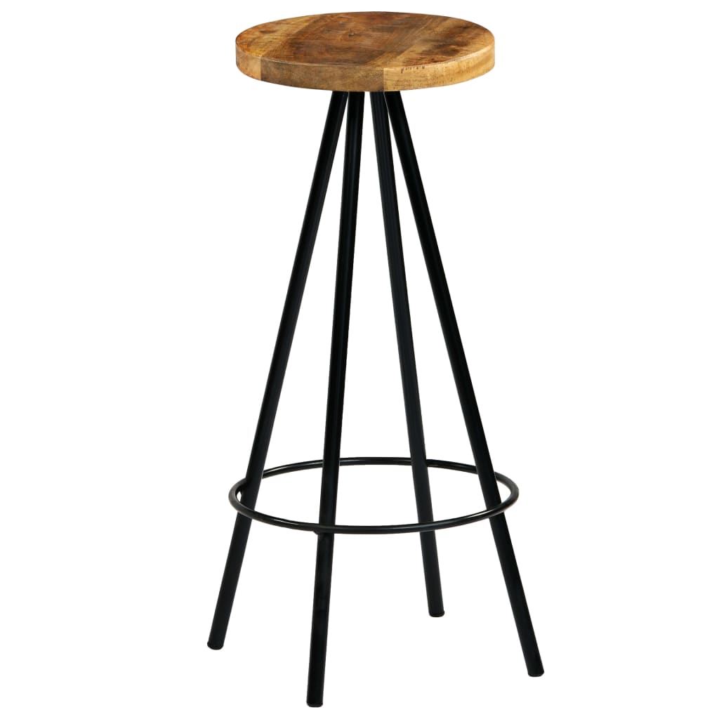 Taburetes De Barra De Cocina 4 Unidades Madera Maciza De Mango