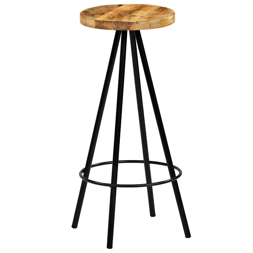 Taburetes De Barra De Cocina 4 Unidades Madera Maciza De Mango