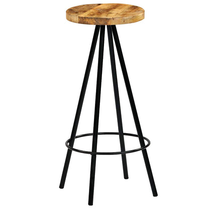 Taburetes De Barra De Cocina 4 Unidades Madera Maciza De Mango