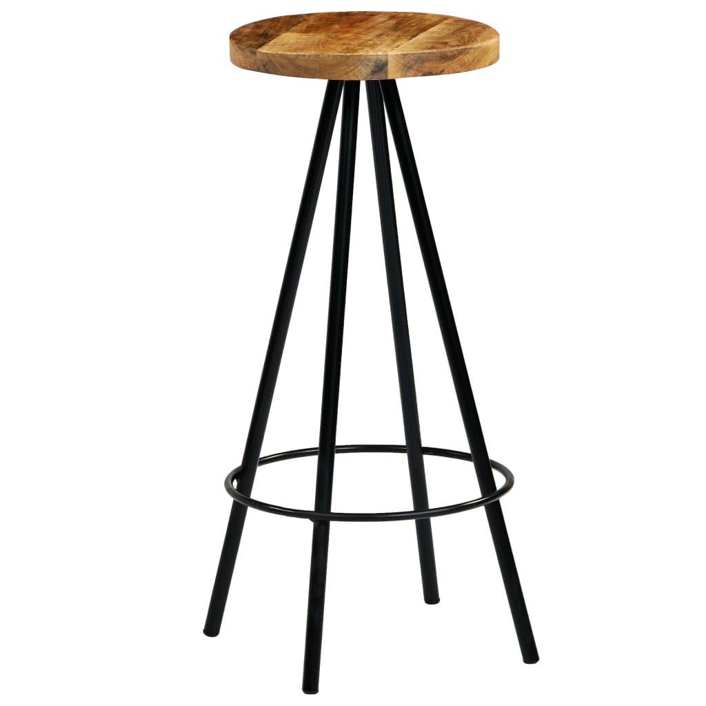 Taburetes De Barra De Cocina 4 Unidades Madera Maciza De Mango