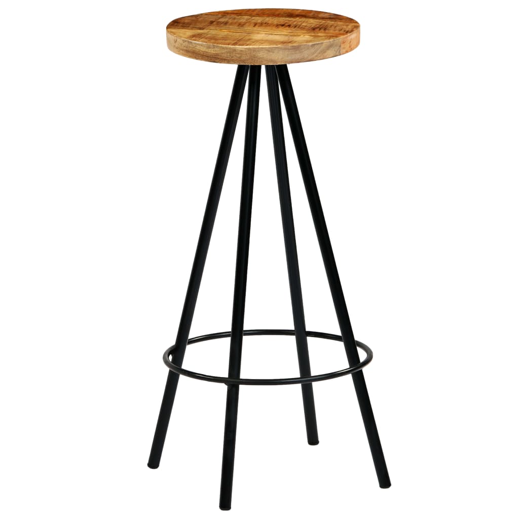 Taburetes De Barra De Cocina 4 Unidades Madera Maciza De Mango